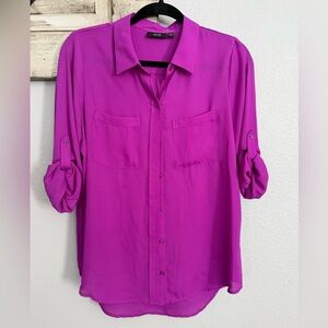 Apt. 9 Women's Fuchsia Button Down Shirt